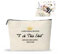 Birthday Gifts for Women Mom, Mothers Day Gifts, Unique Retirement Gift, A Wise Women Once Said Makeup Bag for Coworker Friendship Nurse Teacher, Small Travel Makeup Pouch, Cosmetic Bag, Cute Clutch