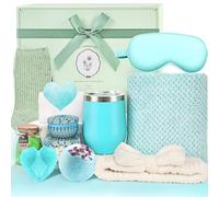 Birthday Gifts for Women, Mother's Day Gift Basket, Ocean Relaxing Spa Gifts Basket Care Package / Luxury Coral Towel, Unique Self Care Gifts Get Well Soon Gifts Idea for Mom Her Friends Sister Wife