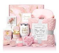 Birthday Gifts for Women, Pamper Gifts for Her, Self Care Gifts Get Well Soon Gifts - Rose Relaxing Spa Gifts Basket Care Package, Unique Gifts for Best Friends, Sister, Mum, Wife