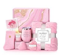 Birthday Gifts for Women, Self Care Get Well Soon Gifts, Luxury Rose Spa Bath Gift Basket - Unique Christmas Valentines Day Mothers Day Gifts for Mom Grandma Daughter Her Wife Girlfriend