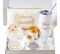Birthday Gifts for Women, Stay Awesome Tumbler Inspirational Gifts Basket, Self Care Package Get Well Soon Gifts, Happy Birthday Gift for Her, Mom, Teacher, Sister, Friend, Golden Birthday Gift Ideas