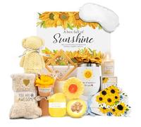 Birthday Gifts for Women, Sunflower Self-Care Package, Sending Sunshine Get Well Gifts for Women, Her, Sister, Mom, Best Friends, Unique Relaxation Spa Basket Perfect for Valentine's Mother's Day