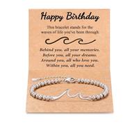 Birthday Gifts for Women, Through The Waves of Life, Birthday Bracelet for Women Friend Sister Daughter Mom Grandma...