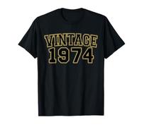 Birthday Gifts Vintage 1974 49th Birthday Gifts Black&Gold T-Shirt