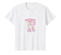 Birthday Girl 5 Unicorn Party Cute Rainbow Kids T-Shirt