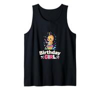 Birthday Girl Design Cute Seahorse Cupcake Party Tank Top