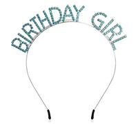 Birthday Girl Headbands for Women Tiara & Crowns for Girls Happy Birthday Party Accessories Favor Venus Supllies Blue, 1 Pack