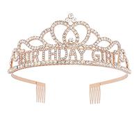 Birthday Girl Headbands for Women Tiara & Crowns for Girls Happy Birthday Party Accessories Favor Venus Supllies Gold, 1 Pack