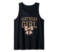 Birthday Girl Leopard Cheetah Coquette Bow Chic Boho Cute Tank Top