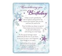 Birthday Graveside Memorial Card Plastic coated and Waterproof - Remembering You on your Birthday 0936
