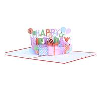 Birthday Greeting Cards Auto Play Music Warm LED Light Gift Box Card Mom Wife Sister Boy Girl Friend Musical Card