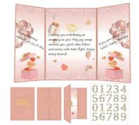 Birthday Guest Book,A4 Size Handwritten Keepsake for Signature Message Journal,Birthday Decorations for 18th,21st,30th 40th 50th 60th,70th or Any Age Celebrations (Pink)