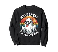 Birthday Halloween 21st Ghost Holy Sheet I'm Twenty One Sweatshirt