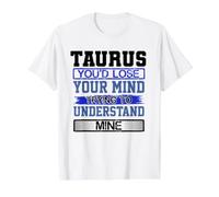 Birthday Humor Lose Mind to Understand Mine Taurus Birthday Value Graphic T-Shirt, Men, White, M