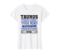 Birthday Humor Lose Mind to Understand Mine Taurus Birthday Value Graphic T-Shirt, Women, White, S