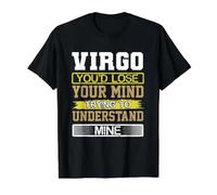 Birthday Humor Lose Mind to Understand Mine Virgo Birthday Value Graphic T-Shirt, Men, Black, S