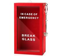 Birthday In Case of Present Emergency Break Glass - with Hammer - Mens Birthday Gifts - Desk Decor - Personalized Gag Gift for Friends - White Elephant Gift - Chocolate/Sweets/Money/Voucher - Men