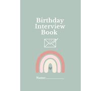 Birthday Interview Book: Rainbow sage green design