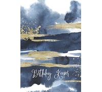 Birthday Keeper: Important Date Reminder Blue & Gold Paint