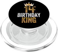 Birthday King 14 Bday Celebration 14th Royal Theme Party PopSockets PopGrip for MagSafe