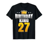Birthday King 27 Years Old Royal Themed 27th Birthday T-Shirt