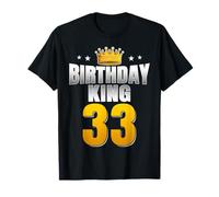 Birthday King 33 Years Old Royal Themed 33rd Birthday T-Shirt