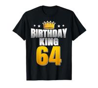 Birthday King 64 Years Old Dad Husband 64th Birthday T-Shirt