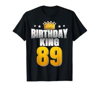 Birthday King 89 Years Old Royal Themed 89th Birthday T-Shirt