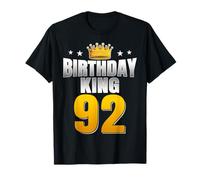 Birthday King 92 Years Old Royal Themed 92nd Birthday T-Shirt