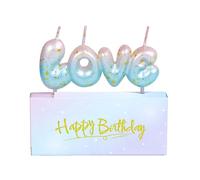 Birthday Letter Candles - Love & Happy Birthday Cake Topper Gradient Candles Party Cakes Decorations for Birthday, Valentine