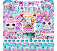 Birthday Lol Decoration Kit, Balloons Lol, Lol Party Decorations Girls, Cake Decorations Lol, Birthday Background, Lol Paper Plates, Lol Birthday Tablecloth, Lol Party Napkins