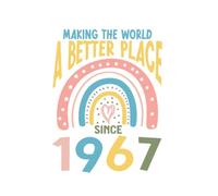 Birthday Making the world better place since 1967: Birthday Notebook Journal, Birthday Notepad, Medium Ruled, 100 Pages, 6"x9"