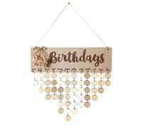Birthday Memorandum Reminder Family Board Plaque Wooden Hanging DIY Calendar Plaque Board Home Party Decoration