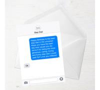 Birthday Message To Step Dad Greetings Card - Large Card