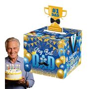 Birthday Money Box, Father's Money Box, Surprise Dad Takes Out Money Box, Creative Cash Banks With Card And 30 Fun And Magnet Bags To Show Love