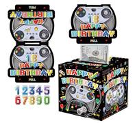 Birthday Money Box for Cash Gift, Surprise Money Roll Box Black | Birthday Surprise Cash Gift Box, Pull-out Card, 50 Cash Bags, Ideal Birthday Money Holder for Your Loved Ones