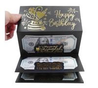 Birthday Money Envelope - Folding Holiday Money Box With 6 Pockets, Birthday Moneys Wallets, Surprise Cash Envelope Creative Birthdays Decor Cards, For Kids Adults, BirthdayCelebrations Supplies