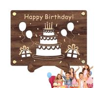 Birthday Money Holder for Cash, Happy Birthday Card Cash Holder, Happy Birthday Wooden Money Birthday Card Holder for Boys, Girls, Kids, Cake, Se référer au descriptif, Refer to description