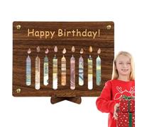 Birthday Money Holder for Cash, Wooden Coin Purse Birthday Card Holder, Wooden Banknote Organizer, Wooden Craft Ornament for , Candle, Se référer au descriptif, Refer to description
