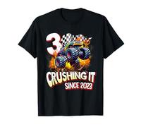 Birthday Monster Truck 3 Years Old Boys 3rd Party Born 2023 T-Shirt