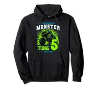 Birthday Monster Truck 5 Year Old Boys This Little Turns 5th Pullover Hoodie