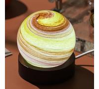 Birthday Month Art Globe Night Lamp, 3.1'' Unique 3D Planet Night Light, Three-Color Dimming, USB Rechargeable, Moon Lamp Galaxy Lamp Bedroom Decor for Kids Girls Boys Women Gifts (September)