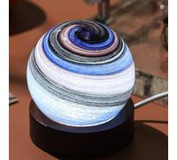 Birthday Month Art Globe Night Lamp, 3.1'' Unique 3D Planet Night Light, Three-Color Dimming, USB Rechargeable, Moon Lamp Galaxy Lamp Bedroom Decor for Kids Girls Boys Women Gifts (December)