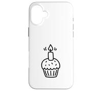 Birthday Muffin with Candle Case for iPhone 16 Plus
