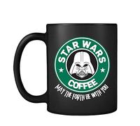 Birthday Mug, May The 4th Be with You, Coffee Lover Gift, Christmas Mug, Movie Coffee Mug Gift, Coffee Tea Cocoa Soup Daily use Mug 11oz Ceramic Black Satin Cup/Mug.