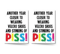 Birthday Mum Dad Aunt Uncle Brother Sister Old Card Funny Rude Love Joke Present - C226 (Pack of 2)