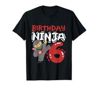 Birthday Ninja 6 Years Old Karate Kids 6th Birthday Boys T-Shirt