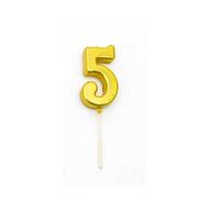Gifts 4 All Occasions Limited Shatchi Gold 5 Number Candle Birthday Anniversary Party Cake Decorations Topper