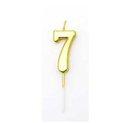 Gold 7 Number Candle Boys Birthday Wedding Anniversary New Year Party Cake Decorations Topper