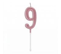 SHATCHI SHATHI Number Pink 9 Candle Birthday edding Anniversary New Year Party Cake Decorations Topper Girls